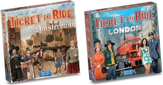 Spellenbundel - Ticket to Ride - 2 Stuks - Uitbreidingen - Londen & Amsterdam