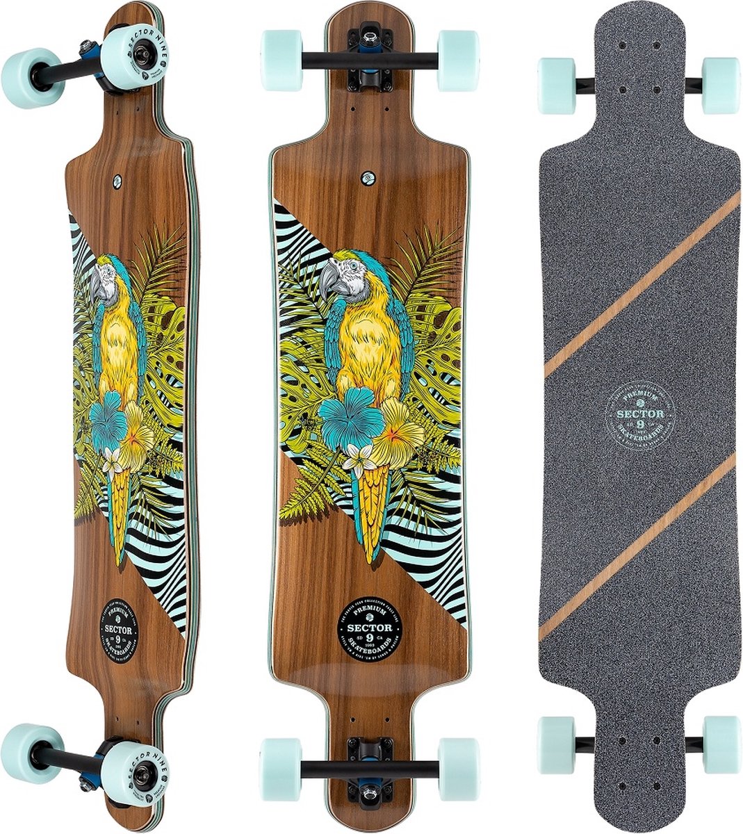 Sector 9 longboard Fault line perch 39.5 Veelkleurig