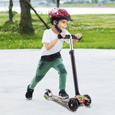 Kickstep - Voor kinderen - Knipperend wiel - Verstelbaar - Voetstep - Kinderen Buitensportspeelgoed - Snelle demontage - Scooter-skateboard met 3 wielen - Stijl 1