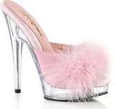 Fabulicious Muiltjes -38 Shoes- SULTRY-601F US 8 Roze/Transparant