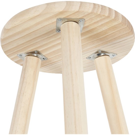 Tabouret de traite. d: 26 cm. h: 50 cm. pin. 1 pièce [HOB-56118]