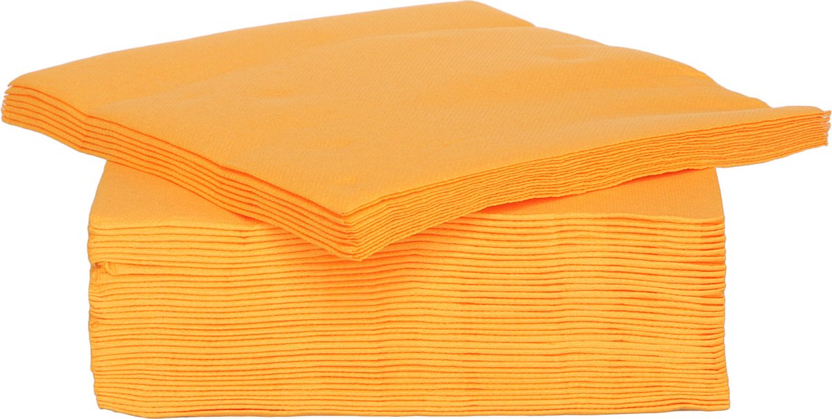 Cosy & Trendy Servetten Luxe kwaliteit - oranje - 40x - 38 x 38 cm - Tafel decoratie - Papier