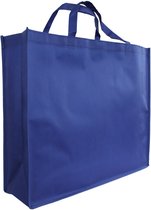 Shopper Bag - 10 stuks - Blauw - 54 x 45 x 14cm - Non Woven - Shopper tas