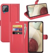 Samsung Galaxy M22 / Galaxy A22 4G Hoesje - MobyDefend Kunstleren Wallet Book Case - Rood - GSM Hoesje - Telefoonhoesje Geschikt Voor: Samsung Galaxy M22 / Samsung Galaxy A22 4G