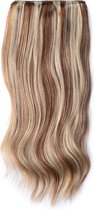Remy Extensions de cheveux humains Double trame droite 16 - marron / blond 6/613 #