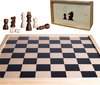 Afbeelding van het spelletje Houten schaakbord/dambord 40 x 40 cm met schaakstukken in opbergkistje