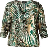 ES&SY Zora Blouse - Green/Multi-Colour - maat 38