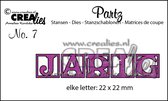 Crealies Partz snijmal - Nederlandse tekst no.7 "Jarig"