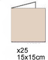 Vaessen Creative Enveloppen - 15x15cm - 25 stuks - Creme