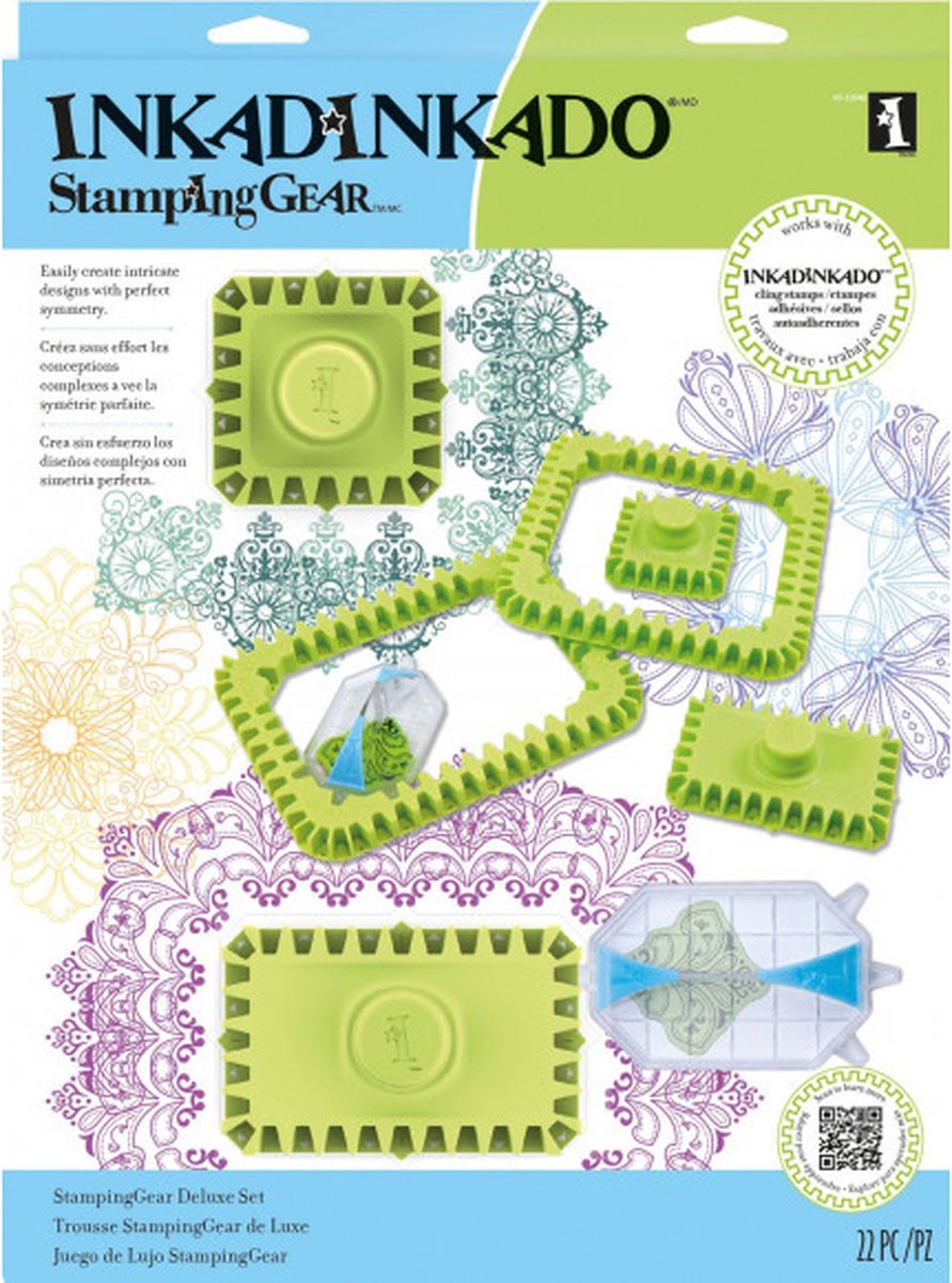 Inkadinkado stamping gear deluxe kit square + rectangle x22
