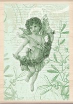 Inkadinkado wood mounted stamps angel collage