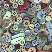 Buttons Galore button jar 0,8-3cm +/- 100x bermuda