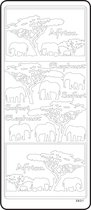 Vaessen Creative Sticker - 10x23cm - 10st - zilver olifant