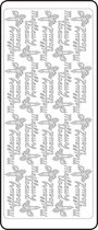 Vaessen Creative Sticker - 10x23cm - 10st - zilver Meilleurs Voeux