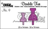 Crealies Double Fun cutting die no.9