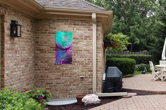 Poster de Jardin Art - Golf - Psychédélique - 40x80 cm - Décoration murale Extérieur - Poster Jardin - Toile Jardin - Poster Clôture - Tableau Jardin