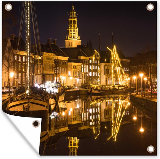 Posters de jardin Groningen - Nuit - Lumières - 50x50 cm