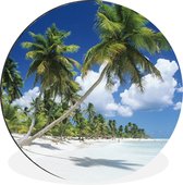 Cercle mural - Cercle mural - Plage - Palmier - Tropical - Aluminium - ⌀ 90 cm - Intérieur et extérieur