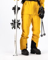 Cortazu Mountain Shell Broek Geel | Heren warme outdoor wintersport broek waterdicht & winddicht.