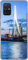 Geschikt voor Samsung Galaxy A51 hoesje - Rotterdam - Water - Skyline - Siliconen Telefoonhoesje