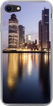 Geschikt voor iPhone 8 hoesje - Rotterdam - Water - Wolkenkrabber - Siliconen Telefoonhoesje