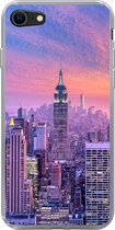Geschikt voor iPhone 8 hoesje - New York - Kleuren - Skyline - Siliconen Telefoonhoesje