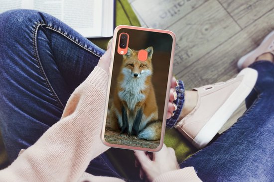 Coque Samsung Galaxy A20e - Renard - Macro - Rouge - Siliconen