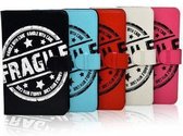 Hoes voor Archos 70 Helium 4g, Cover met Fragile Print, rood , merk i12Cover