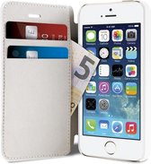 PURO iPhone 5/5S Leather Folio Case - Wit with Cardslots