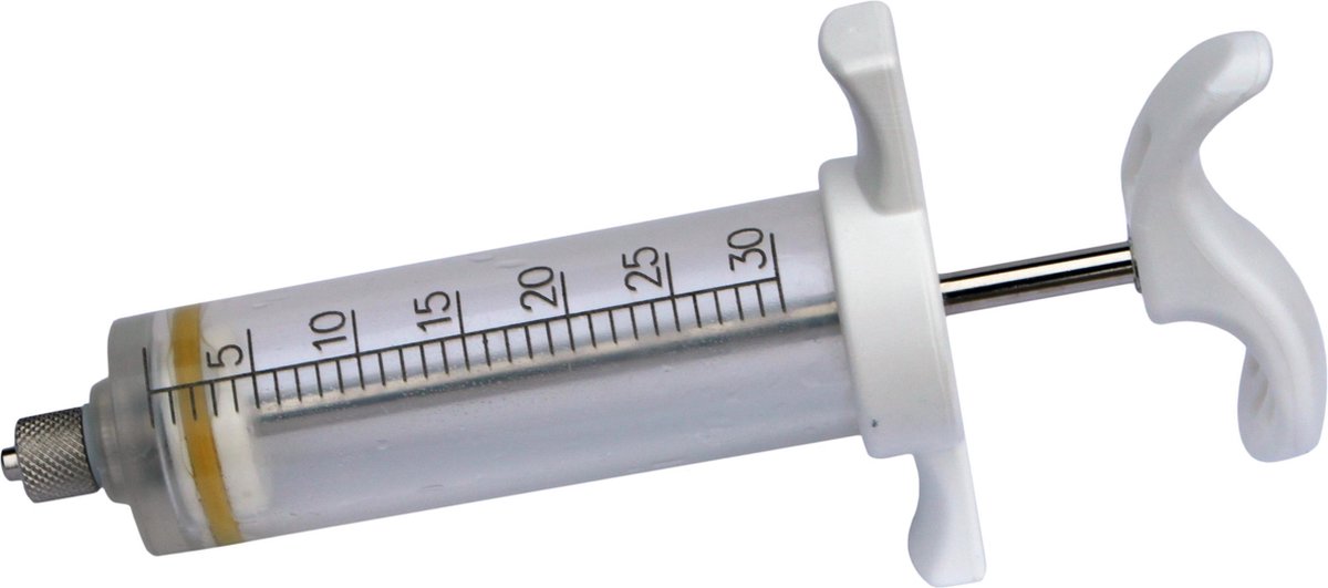 Goedkoopste Excellent nylonspuit Luer L - Toedienen medicijnen en vloeistoffen - 30 ml - 15 x 7 x 4 cm