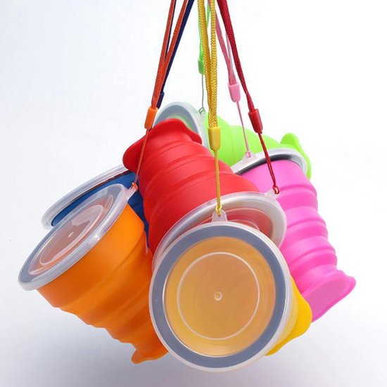 Opvouwbare beker - Cup 200ML - Siliconen Cup - Campingservies - Roze Duurzaam - Milieubewust van Balvi — afbeelding 3