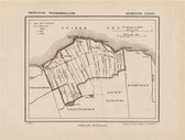Historische kaart, plattegrond van gemeente Andijk in Noord Holland uit 1867 door Kuyper van Kaartcadeau.com