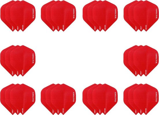 Afbeelding van het spel 10 sets (30 stuks) Super Sterke Rode Poly XS100 - flights - dartflights