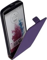 Premium Paars LG G3 S / G3 Mini Lederen Flip case Flip case cover