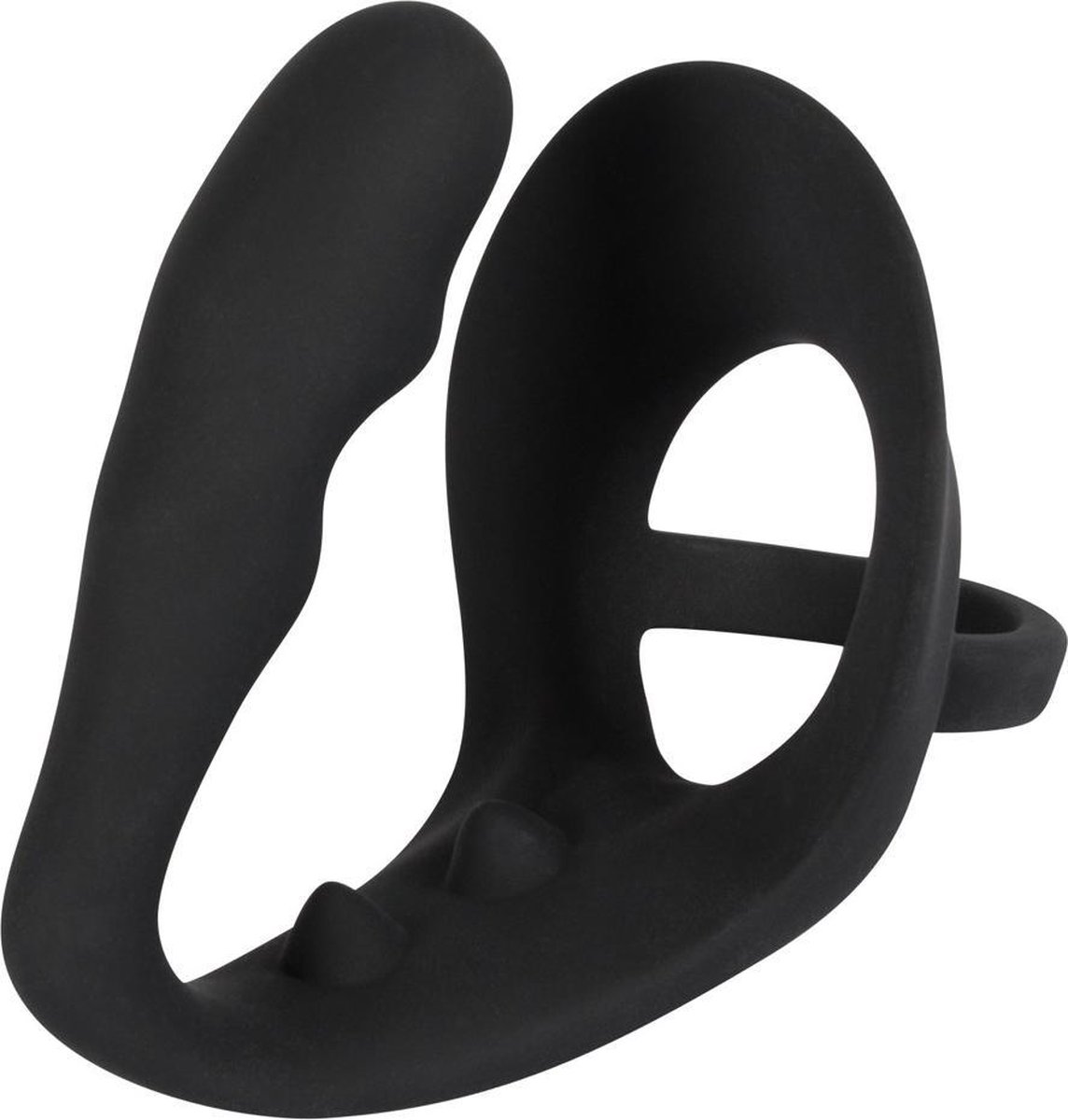Goedkoopste Black Velvets – Multifunctionele Siliconen Plug met Ringen en Genopte Steel voor Puur Plezier 9 cm – Zwart