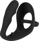 Black Velvets – Multifunctionele Siliconen Plug met Ringen en Genopte Steel voor Puur Plezier 9 cm – Zwart
