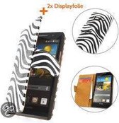 TCC Luxe hoesje Huawei Ascend Y300 Book Cover/Case - Zebra