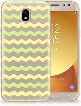 Geschikt voor Samsung Galaxy J5 2017 Uniek TPU Hoesje Waves Yellow