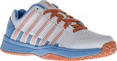 K-Swiss Court Impact Omni Leather  Tennisschoenen - Maat 36 - Unisex - wit/blauw/oranje