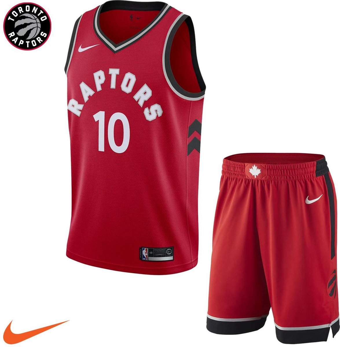 Verlichting Inwoner Ga lekker liggen Nike Toronto Raptors - DeRozan (10) basketbal tenue - maat 140 | bol.com