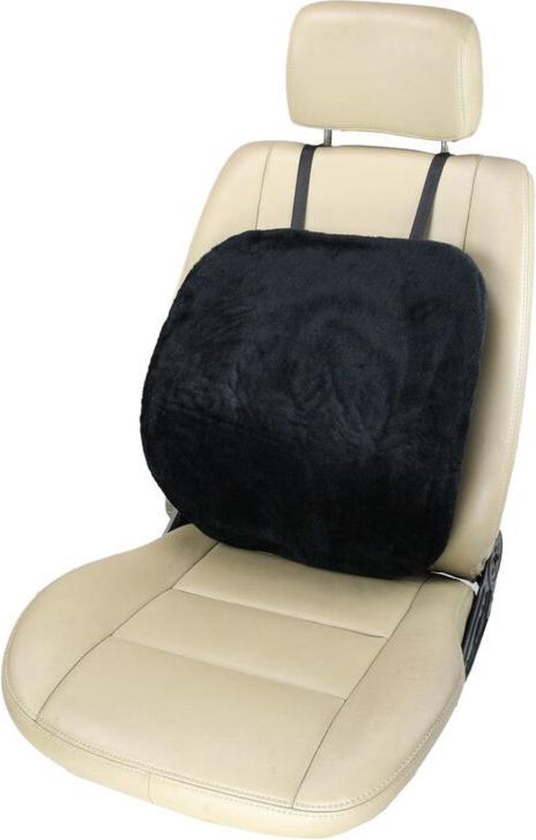 Goedkoopste Rugkussen met Fleece overtrek - als extra ondersteuning aan de rug - Kleur zwart - SM 7450B