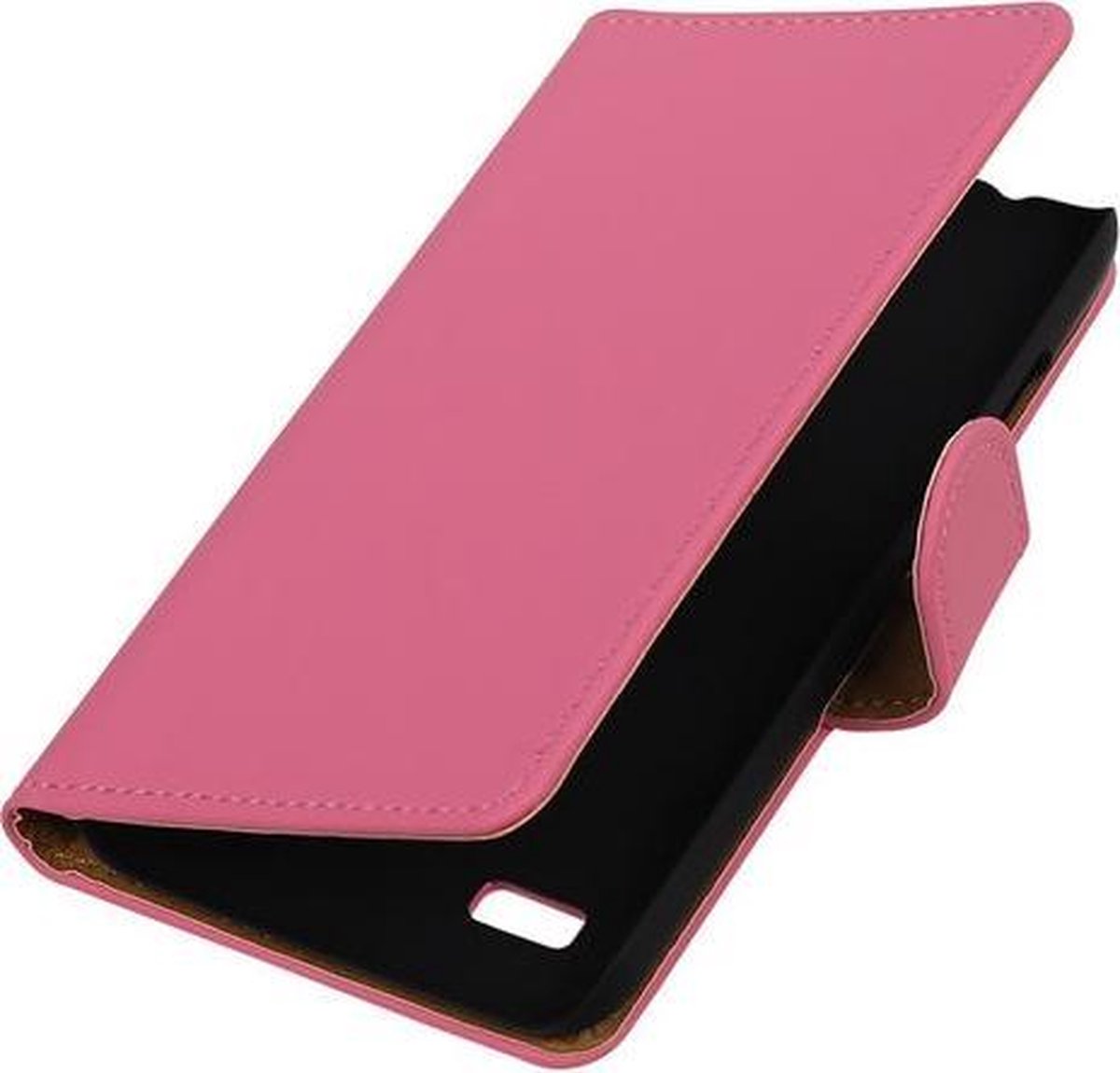 Roze Effen Booktype Sony Xperia SP Wallet Cover Hoesje