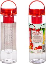 DRINKFLES MET FRUIT INFUSER | TWEE STUKS | BLAUW EN ROOD | 750 ML | BPA VRIJ