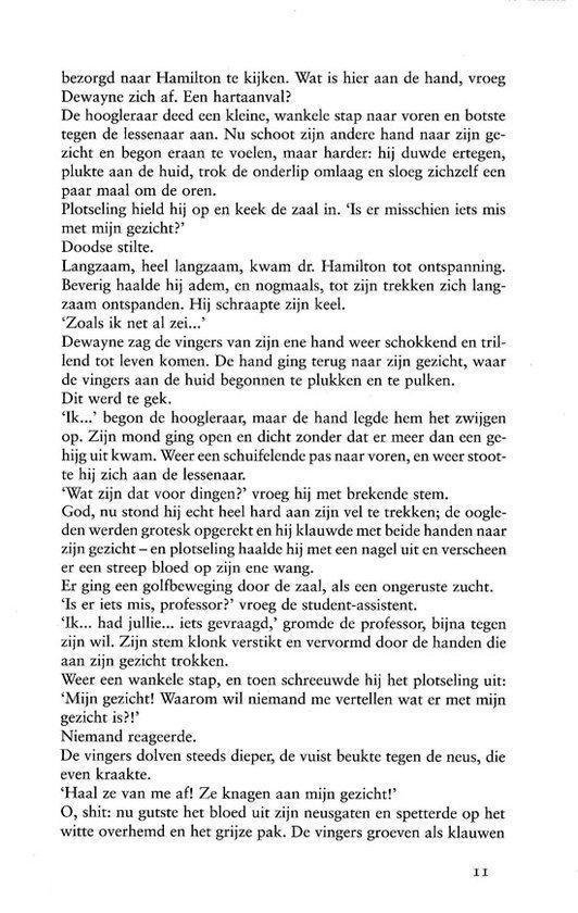 Tekstpagina 11 uit een boek, beschrijvend een verontrustend incident met dr. Hamilton.