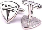 Montebello Manchetknopen Tesla - 316L Staal - Auto Logo - 18x20mm