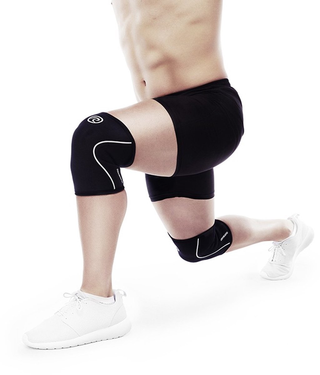 Rehband Knee Sleeve RX Black 5 mm-Maat XL: 40 - 43 cm (per stuk)