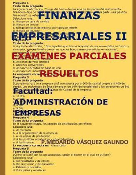 Finanzas Empresariales II-Ex - cover