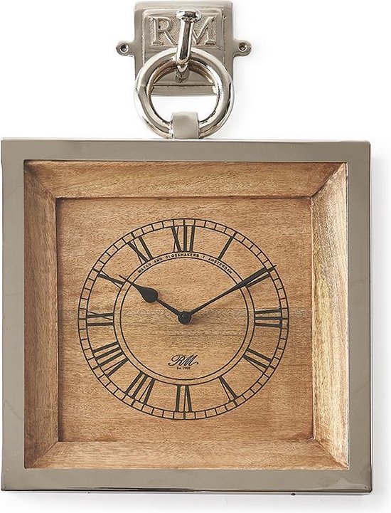 Fauteuil Klas sponsor Riviera Maison Watchmaker Clock - Klok - Bruin - Aluminium | bol.com