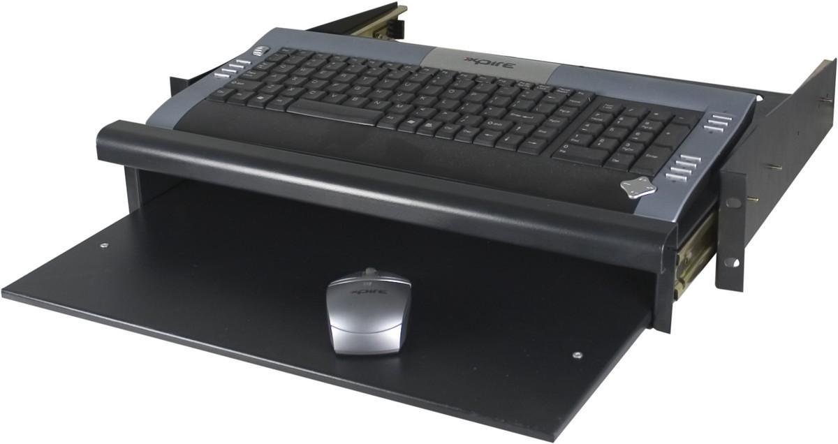 Alfaco 19-TH02, 2U, uitschuifbare plank, geschikt voor toetsenbord en muis  voor 19"... | bol.com