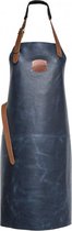 Genuine Orange Classic Leren Schort 82 cm - Blue Navy - Hand Made